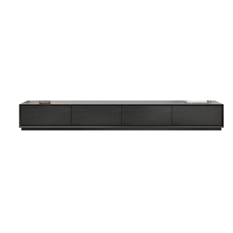 Faux Wood Media Console Modern Black Cable Management TV Console 94.5"L x 16"W x 14"H Clearhalo 'furn' 'furn_tv_stands_entertainment_centers' 'Furniture' 'Living Room Furniture' 'TV Stands & Entertainment Centers' 'TV Stands & Media Storage Furniture' 'tv_stands_entertainment_centers' 6929100