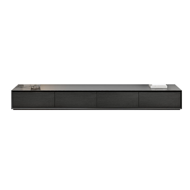 Faux Wood Media Console Modern Black Cable Management TV Console 87"L x 16"W x 10"H Clearhalo 'furn' 'furn_tv_stands_entertainment_centers' 'Furniture' 'Living Room Furniture' 'TV Stands & Entertainment Centers' 'TV Stands & Media Storage Furniture' 'tv_stands_entertainment_centers' 6929106