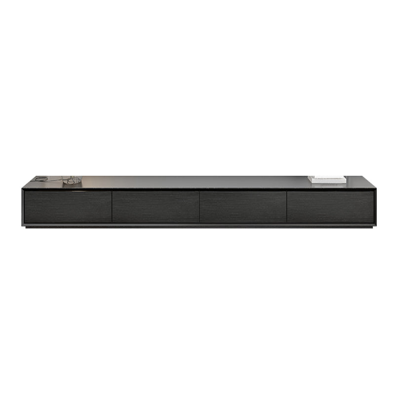 Faux Wood Media Console Modern Black Cable Management TV Console 94.5"L x 16"W x 10"H Clearhalo 'furn' 'furn_tv_stands_entertainment_centers' 'Furniture' 'Living Room Furniture' 'TV Stands & Entertainment Centers' 'TV Stands & Media Storage Furniture' 'tv_stands_entertainment_centers' 6929108