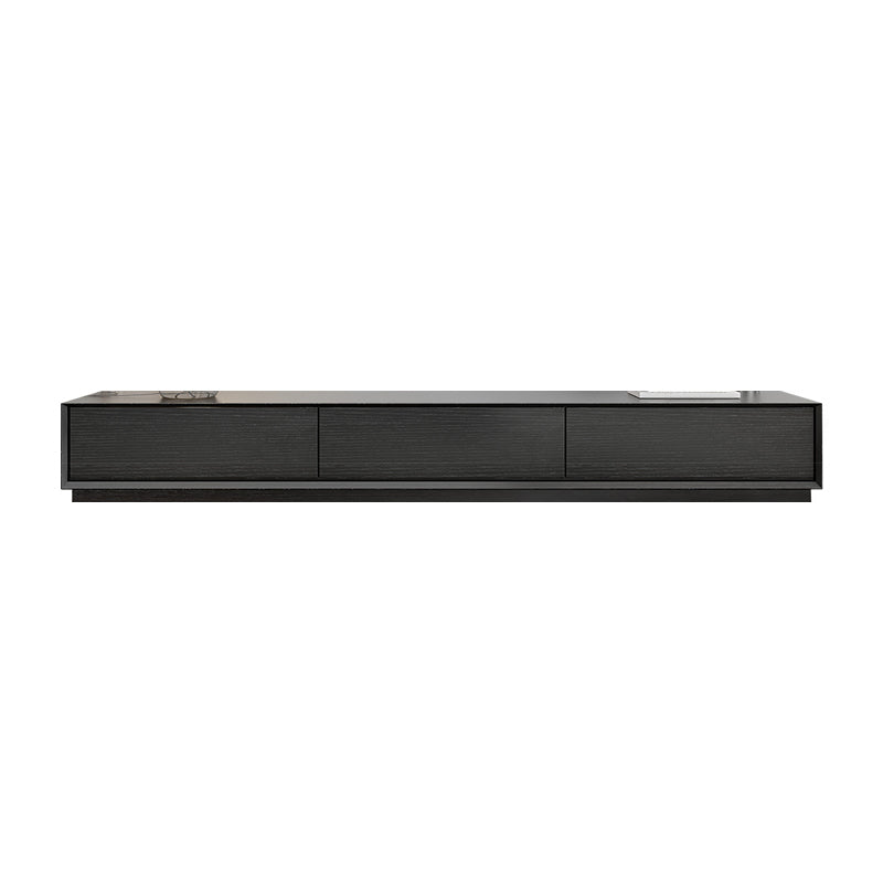 Faux Wood Media Console Modern Black Cable Management TV Console 79"L x 16"W x 14"H Clearhalo 'furn' 'furn_tv_stands_entertainment_centers' 'Furniture' 'Living Room Furniture' 'TV Stands & Entertainment Centers' 'TV Stands & Media Storage Furniture' 'tv_stands_entertainment_centers' 6929112