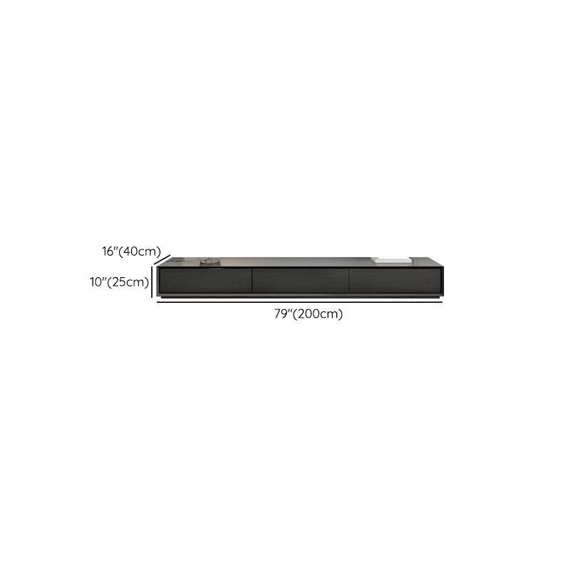 Faux Wood Media Console Modern Black Cable Management TV Console Clearhalo 'furn' 'furn_tv_stands_entertainment_centers' 'Furniture' 'Living Room Furniture' 'TV Stands & Entertainment Centers' 'TV Stands & Media Storage Furniture' 'tv_stands_entertainment_centers' 6929120