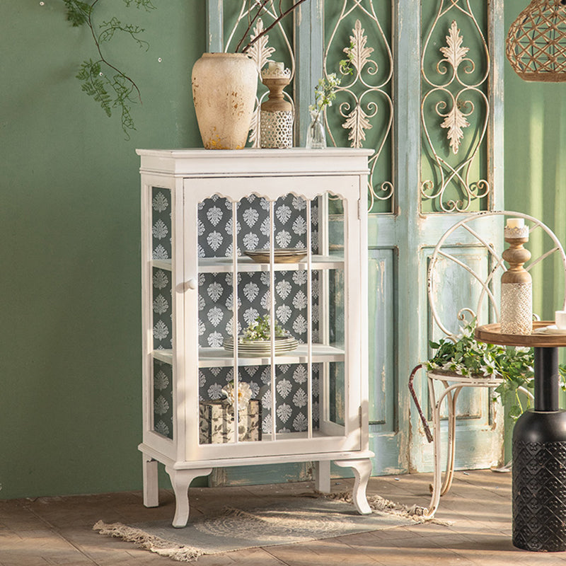 Traditional Curio Cabinet Solid Wood Glass Doors Display Stand Clearhalo 'Display & China Cabinets' 'display_china_cabinets' 'furn' 'furn_display_china_cabinets' 'Furniture' 'Kitchen & Dining Furniture' 6929181