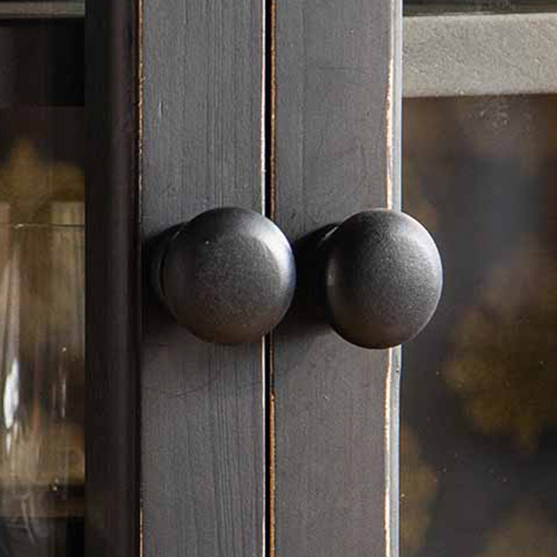 Traditional Curio Cabinet Solid Wood Glass Doors Display Stand Clearhalo 'Display & China Cabinets' 'display_china_cabinets' 'furn' 'furn_display_china_cabinets' 'Furniture' 'Kitchen & Dining Furniture' 6929190