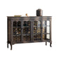 Traditional Curio Cabinet Solid Wood Glass Doors Display Stand Clearhalo 'Display & China Cabinets' 'display_china_cabinets' 'furn' 'furn_display_china_cabinets' 'Furniture' 'Kitchen & Dining Furniture' 6929192