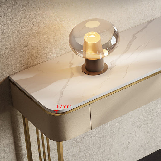 Tabla de acento de consola contemporánea Tabla de sofá de consola de acabado antiguo con cajones