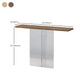 Solid Wood Rectangle Accent Table 31.5-inch Tall End Table with Acrylic Leg Clearhalo 'Console Tables' 'console_tables' 'Entry & Mudroom Furniture' 'furn' 'furn_console_tables' 'Furniture' 6929343