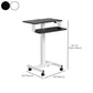 Rectangular Shaped Ambulatory Laptop Table Wood Writing Desk in Black/White Clearhalo 'furn' 'furn_office_desk' 'Furniture' 'Office Desks' 'Office Furniture' 'office_desk' 6929712
