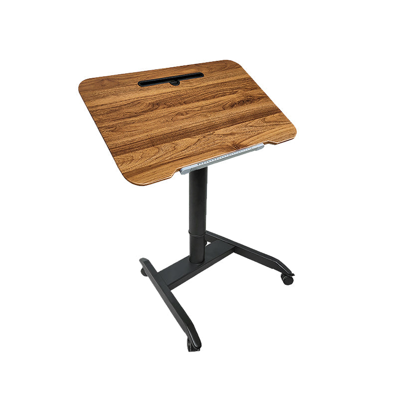 Rectangular Shaped Office Task Desk Wood Brown/Black/White Writing Desk with Wheels Black Walnut Clearhalo 'furn' 'furn_office_desk' 'Furniture' 'Office Desks' 'Office Furniture' 'office_desk' 6929732