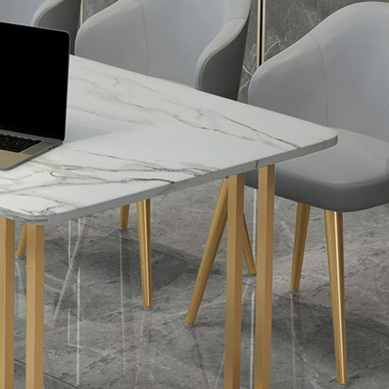 Tavolo da lavoro a forma di rettangolare Distallo di scrittura in pietra in grigio