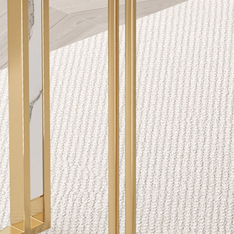 Glam Writing Desk Antique Finish Office Desk with Metal Legs Clearhalo 'furn' 'furn_office_desk' 'Furniture' 'Office Desks' 'Office Furniture' 'office_desk' 6929933