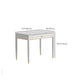 2 Drawers Writing Desk Rectangular Shaped Office Desk in White