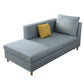 Nordic Recessed Arms Chaise Lounge with Cushioned for Bedroom and Living Room Gray-Blue Right-Arm Chaise Clearhalo 'Chairs & Seating' 'Chaise Lounge' 'chaise_lounge' 'furn' 'furn_chaise_lounge' 'Furniture' 'Living Room Furniture' 6930177