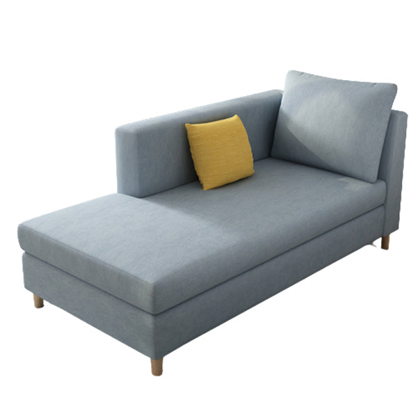 Nordic Recessed Arms Chaise Lounge with Cushioned for Bedroom and Living Room Gray-Blue Right-Arm Chaise Clearhalo 'Chairs & Seating' 'Chaise Lounge' 'chaise_lounge' 'furn' 'furn_chaise_lounge' 'Furniture' 'Living Room Furniture' 6930177