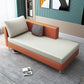 Nordic Recessed Arms Chaise Lounge with Cushioned for Bedroom and Living Room White-Saffron Left-Arm Chaise Clearhalo 'Chairs & Seating' 'Chaise Lounge' 'chaise_lounge' 'furn' 'furn_chaise_lounge' 'Furniture' 'Living Room Furniture' 6930181