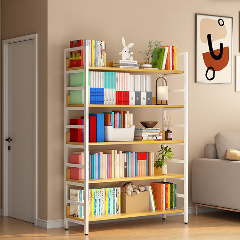 Libreria standard ingegnerizzato in legno scandinavo aperto con scaffali