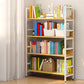 Libreria standard ingegnerizzato in legno scandinavo aperto con scaffali