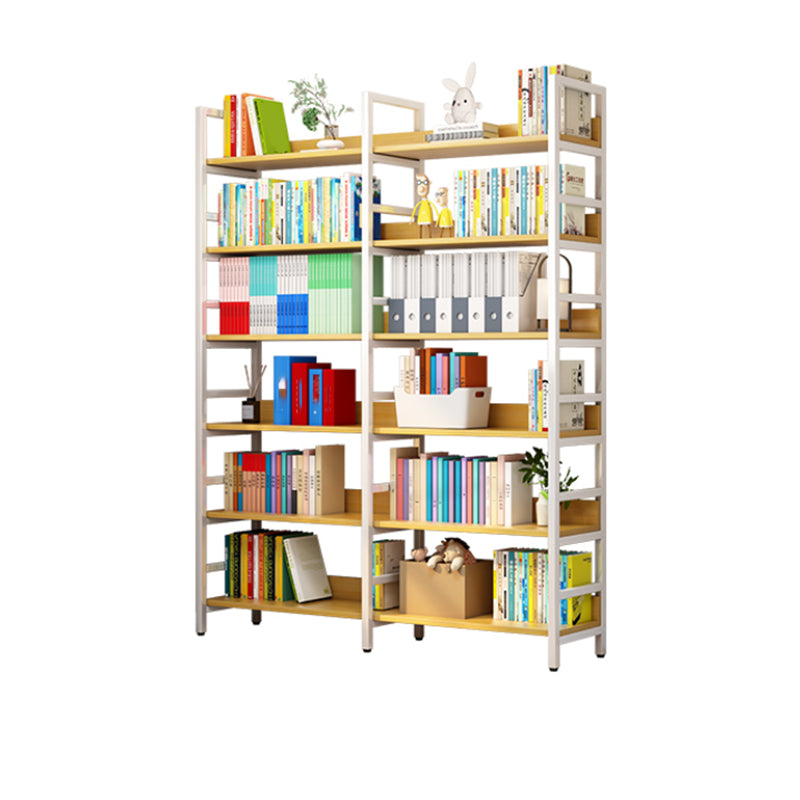 Libreria standard ingegnerizzato in legno scandinavo aperto con scaffali