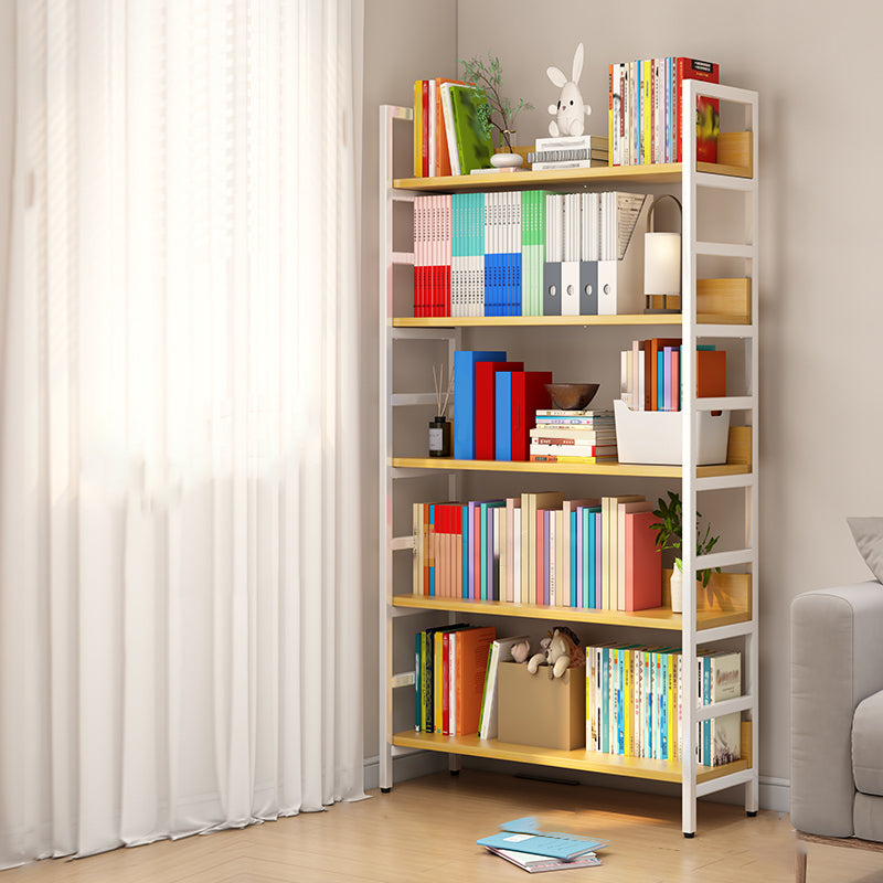 Libreria standard ingegnerizzato in legno scandinavo aperto con scaffali