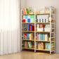 Libreria standard ingegnerizzato in legno scandinavo aperto con scaffali