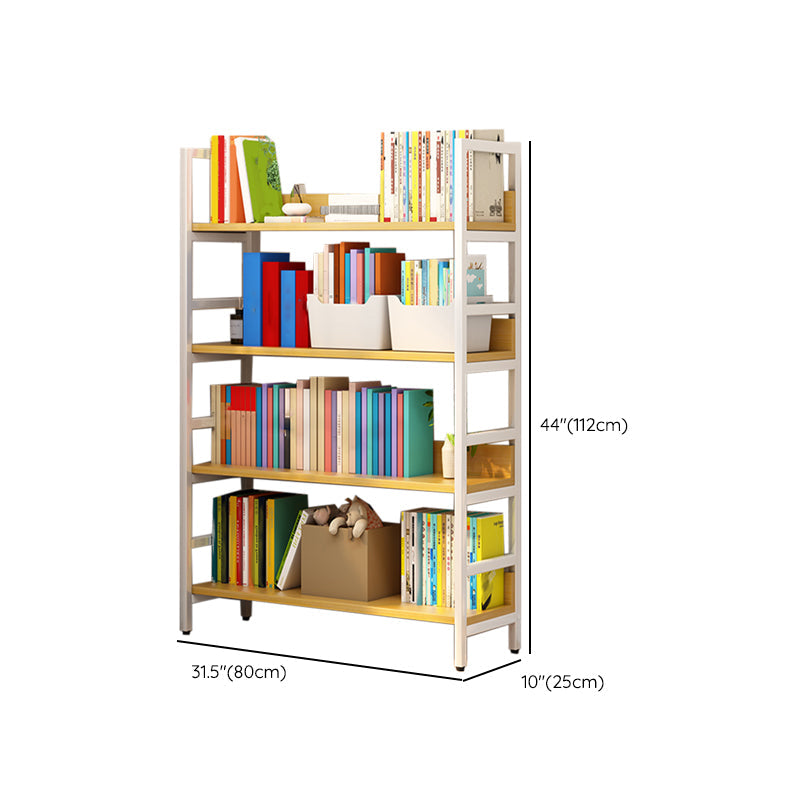 Libreria standard ingegnerizzato in legno scandinavo aperto con scaffali
