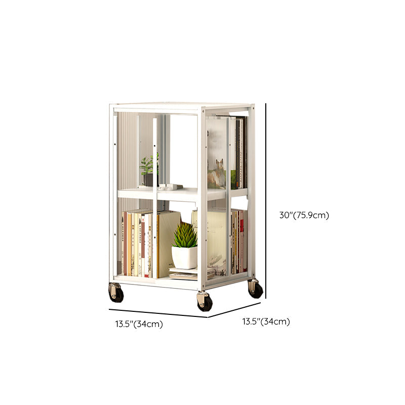 Libreria standard ingegnerizzato in legno scandinavo aperto con scaffali