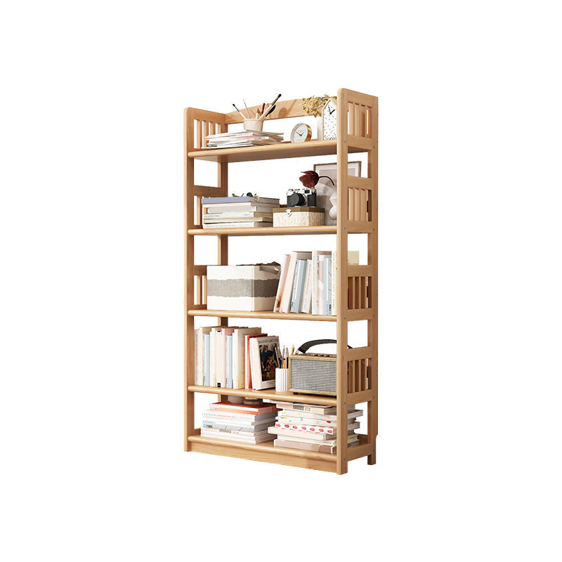 Skandinavischer Stil Open Back Bookshelf Standard -Holzbuchhandel für den Studienraum
