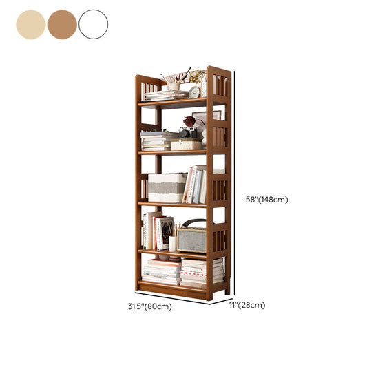 Scandinavische stijl Open Back Bookshelf Standaard houten boekenkast voor studieruimte
