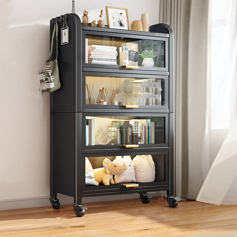 Geschlossener Standard -Bücherregal Glam Metal Bookshelf mit Türen