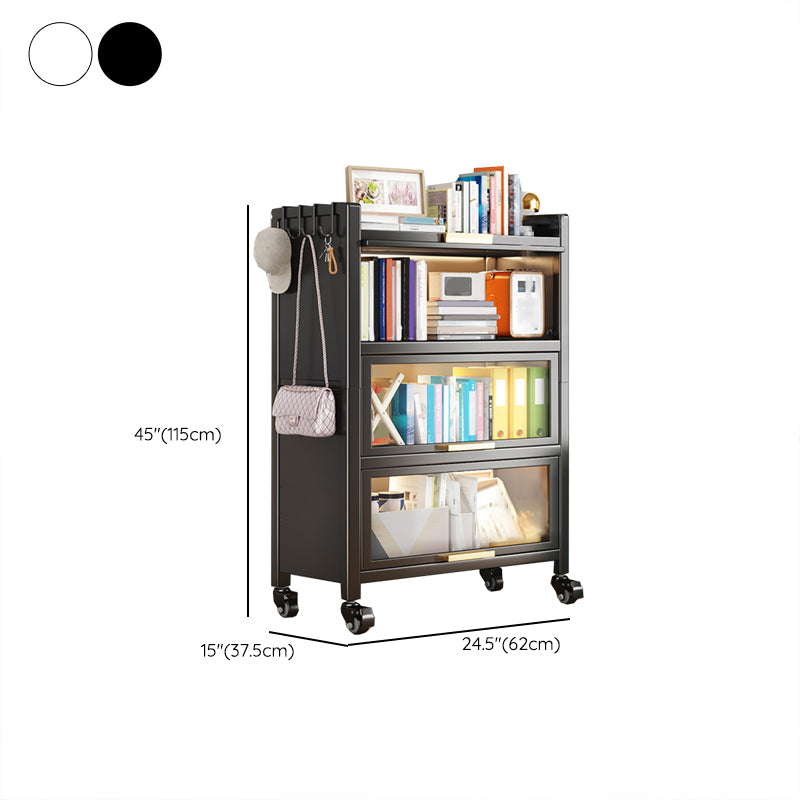 Geschlossener Standard -Bücherregal Glam Metal Bookshelf mit Türen