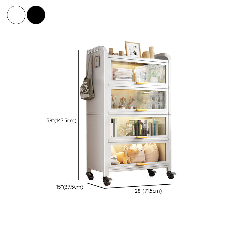 Geschlossener Standard -Bücherregal Glam Metal Bookshelf mit Türen