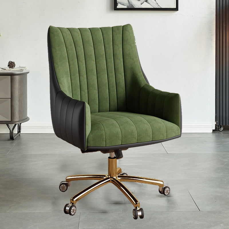 Chaise pivotante moderne chaise de bureau de hauteur de siège réglable sans bras avec roues