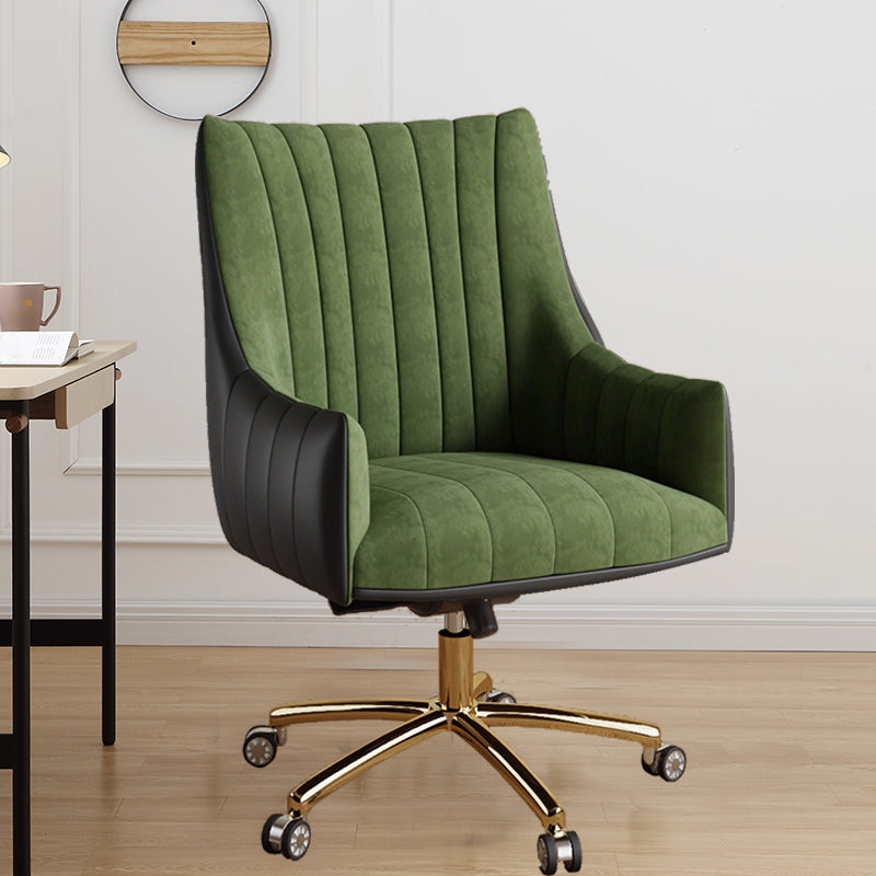 Chaise pivotante moderne chaise de bureau de hauteur de siège réglable sans bras avec roues