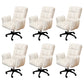 Armless Modern Desk Chair No Distressing Ergonomic Office Chair Off-White 6 Piece Set Casters Included Clearhalo 'furn' 'furn_office_chair' 'Furniture' 'Office Chairs' 'Office Furniture' 'office_chair' 6930496
