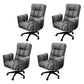 Armless Modern Desk Chair No Distressing Ergonomic Office Chair Dark Gray 4 Piece Set Casters Included Clearhalo 'furn' 'furn_office_chair' 'Furniture' 'Office Chairs' 'Office Furniture' 'office_chair' 6930505