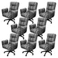 Armless Modern Desk Chair No Distressing Ergonomic Office Chair Dark Gray 8 Piece Set Casters Included Clearhalo 'furn' 'furn_office_chair' 'Furniture' 'Office Chairs' 'Office Furniture' 'office_chair' 6930508