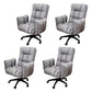 Armless Modern Desk Chair No Distressing Ergonomic Office Chair Light Gray 4 Piece Set Casters Included Clearhalo 'furn' 'furn_office_chair' 'Furniture' 'Office Chairs' 'Office Furniture' 'office_chair' 6930513
