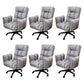 Armless Modern Desk Chair No Distressing Ergonomic Office Chair Light Gray 6 Piece Set Casters Included Clearhalo 'furn' 'furn_office_chair' 'Furniture' 'Office Chairs' 'Office Furniture' 'office_chair' 6930514