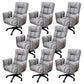 Armless Modern Desk Chair No Distressing Ergonomic Office Chair Light Gray 8 Piece Set Casters Included Clearhalo 'furn' 'furn_office_chair' 'Furniture' 'Office Chairs' 'Office Furniture' 'office_chair' 6930515