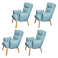 Armless Modern Desk Chair No Distressing Ergonomic Office Chair Blue 4 Piece Set Casters Not Included Clearhalo 'furn' 'furn_office_chair' 'Furniture' 'Office Chairs' 'Office Furniture' 'office_chair' 6930518
