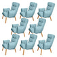 Armless Modern Desk Chair No Distressing Ergonomic Office Chair Blue 8 Piece Set Casters Not Included Clearhalo 'furn' 'furn_office_chair' 'Furniture' 'Office Chairs' 'Office Furniture' 'office_chair' 6930520