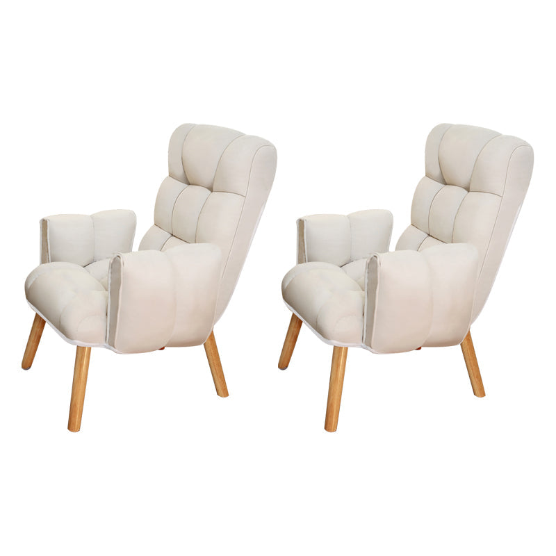 Armless Modern Desk Chair No Distressing Ergonomic Office Chair Off-White 2 Piece Set Casters Not Included Clearhalo 'furn' 'furn_office_chair' 'Furniture' 'Office Chairs' 'Office Furniture' 'office_chair' 6930522