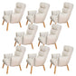 Armless Modern Desk Chair No Distressing Ergonomic Office Chair Off-White 8 Piece Set Casters Not Included Clearhalo 'furn' 'furn_office_chair' 'Furniture' 'Office Chairs' 'Office Furniture' 'office_chair' 6930525