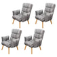 Armless Modern Desk Chair No Distressing Ergonomic Office Chair Light Gray 4 Piece Set Casters Not Included Clearhalo 'furn' 'furn_office_chair' 'Furniture' 'Office Chairs' 'Office Furniture' 'office_chair' 6930528