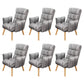 Armless Modern Desk Chair No Distressing Ergonomic Office Chair Light Gray 6 Piece Set Casters Not Included Clearhalo 'furn' 'furn_office_chair' 'Furniture' 'Office Chairs' 'Office Furniture' 'office_chair' 6930529