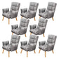 Armless Modern Desk Chair No Distressing Ergonomic Office Chair Light Gray 8 Piece Set Casters Not Included Clearhalo 'furn' 'furn_office_chair' 'Furniture' 'Office Chairs' 'Office Furniture' 'office_chair' 6930530