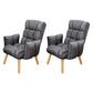 Armless Modern Desk Chair No Distressing Ergonomic Office Chair Dark Gray 2 Piece Set Casters Not Included Clearhalo 'furn' 'furn_office_chair' 'Furniture' 'Office Chairs' 'Office Furniture' 'office_chair' 6930532
