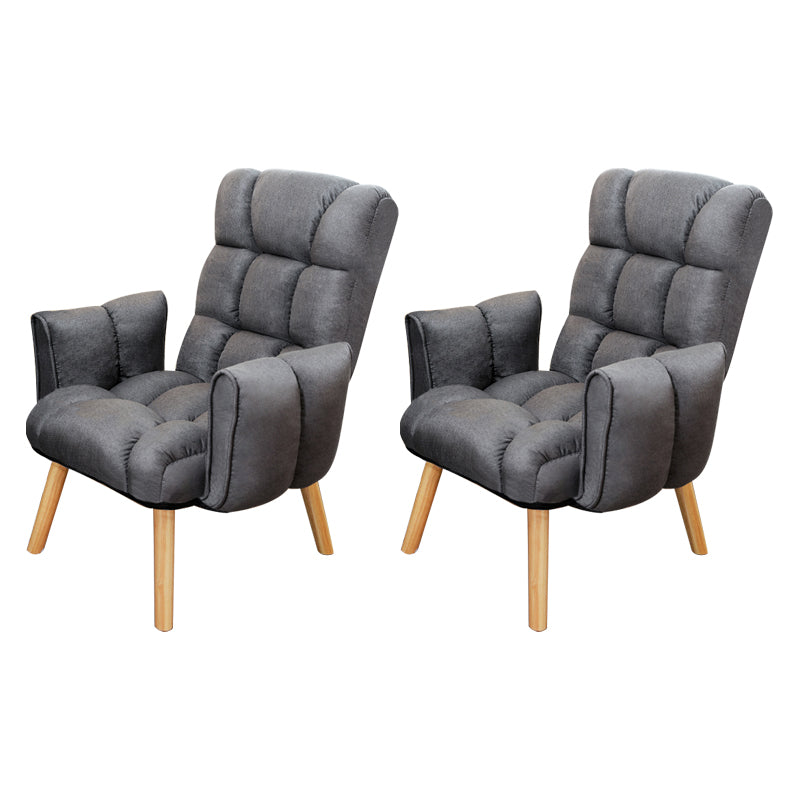 Armless Modern Desk Chair No Distressing Ergonomic Office Chair Dark Gray 2 Piece Set Casters Not Included Clearhalo 'furn' 'furn_office_chair' 'Furniture' 'Office Chairs' 'Office Furniture' 'office_chair' 6930532