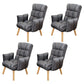 Armless Modern Desk Chair No Distressing Ergonomic Office Chair Dark Gray 4 Piece Set Casters Not Included Clearhalo 'furn' 'furn_office_chair' 'Furniture' 'Office Chairs' 'Office Furniture' 'office_chair' 6930533