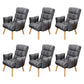Armless Modern Desk Chair No Distressing Ergonomic Office Chair Dark Gray 6 Piece Set Casters Not Included Clearhalo 'furn' 'furn_office_chair' 'Furniture' 'Office Chairs' 'Office Furniture' 'office_chair' 6930534