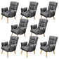 Armless Modern Desk Chair No Distressing Ergonomic Office Chair Dark Gray 8 Piece Set Casters Not Included Clearhalo 'furn' 'furn_office_chair' 'Furniture' 'Office Chairs' 'Office Furniture' 'office_chair' 6930535